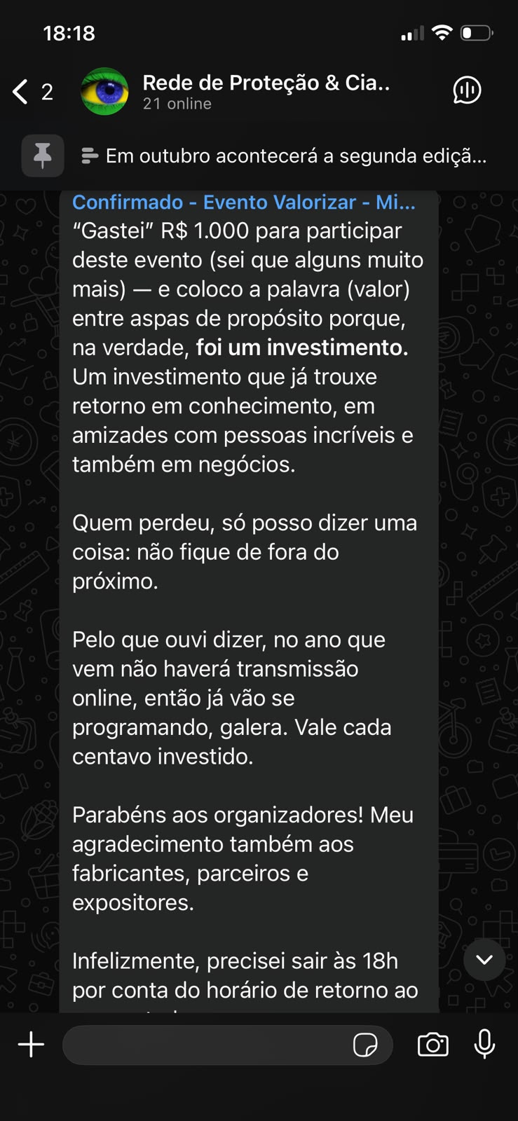 Depoimento de Depoimento espontâneo
